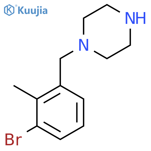 1-[(3-Bromo-2-methylphenyl)methyl]piperazine structure