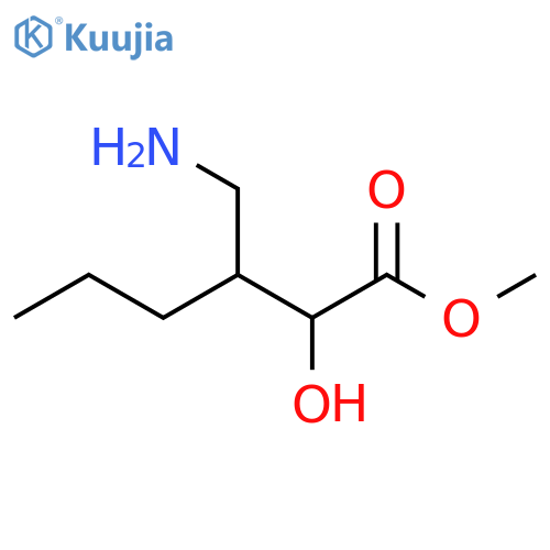 Hexanoic acid, 3-(aminomethyl)-2-hydroxy-, methyl ester structure