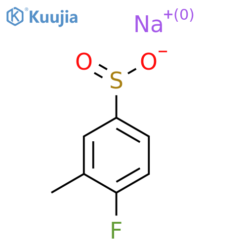 Sodium 4-fluoro-3-methylbenzene-1-sulfinate structure