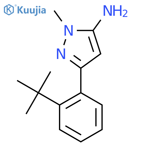 3-(2-tert-butylphenyl)-1-methyl-1H-pyrazol-5-amine structure