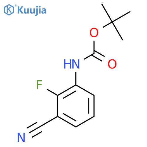 tert-butyl N-(3-cyano-2-fluorophenyl)carbamate structure