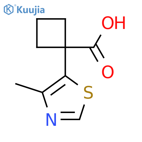 1-(4-methyl-1,3-thiazol-5-yl)cyclobutane-1-carboxylic acid structure
