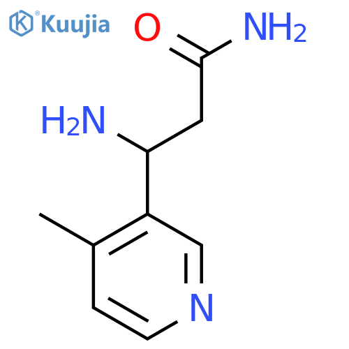 3-Amino-3-(4-methylpyridin-3-yl)propanamide structure