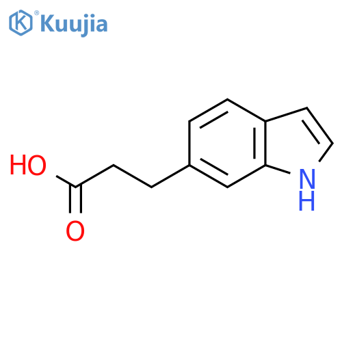 3-(1H-indol-6-yl)propanoic acid structure