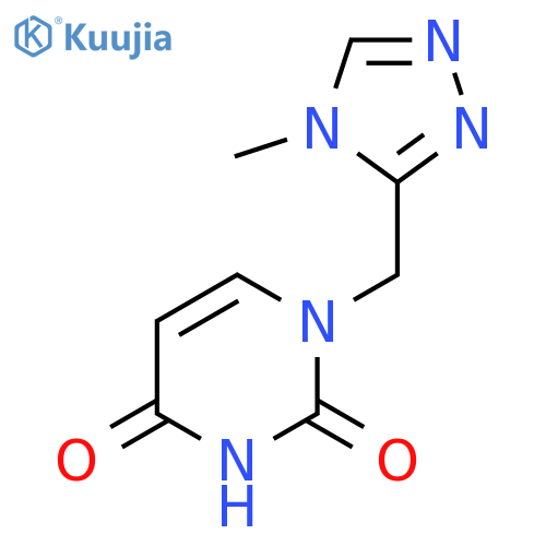 2,4(1H,3H)-Pyrimidinedione, 1-[(4-methyl-4H-1,2,4-triazol-3-yl)methyl]- structure