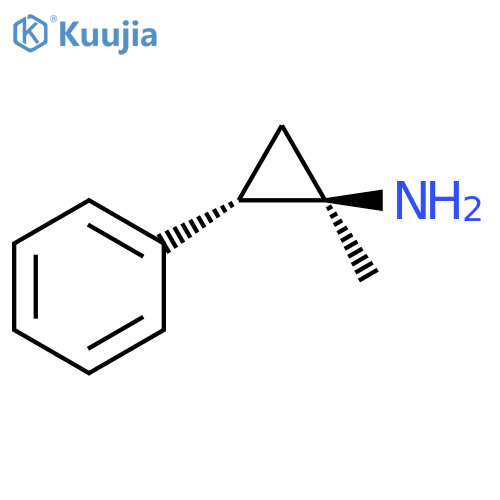 (1R,2S)-1-methyl-2-phenylcyclopropan-1-amine structure