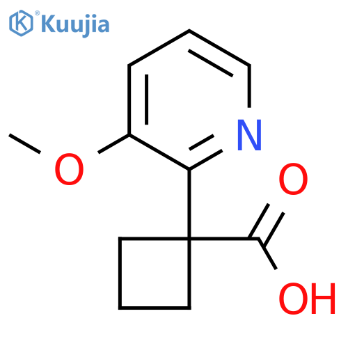 1-(3-methoxypyridin-2-yl)cyclobutane-1-carboxylic acid structure