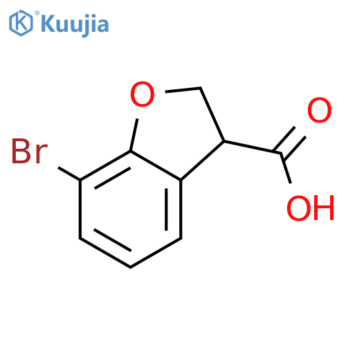 3-Benzofurancarboxylic acid, 7-bromo-2,3-dihydro- structure