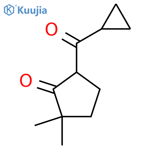 5-Cyclopropanecarbonyl-2,2-dimethylcyclopentan-1-one structure