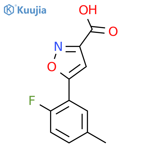 5-(2-fluoro-5-methylphenyl)-1,2-oxazole-3-carboxylic acid structure