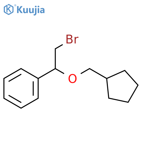 2-bromo-1-(cyclopentylmethoxy)ethylbenzene structure