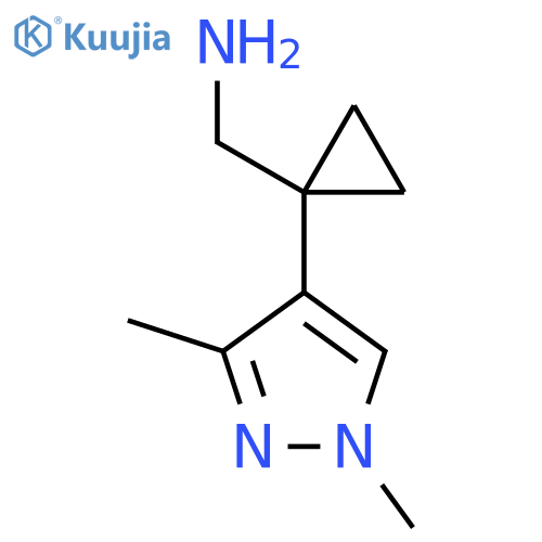 1-(1,3-dimethyl-1H-pyrazol-4-yl)cyclopropylmethanamine structure