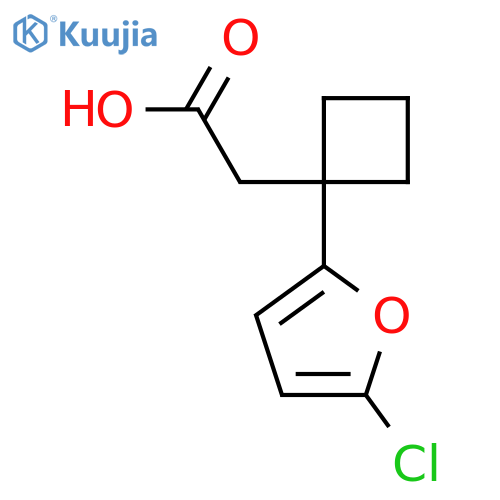 2-1-(5-chlorofuran-2-yl)cyclobutylacetic acid structure