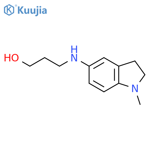 3-(1-methyl-2,3-dihydro-1H-indol-5-yl)aminopropan-1-ol structure