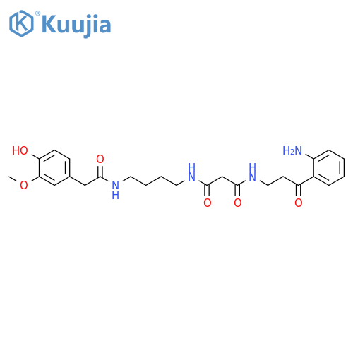 Propanediamide,N1-[3-(2-aminophenyl)-3-oxopropyl]-N3-[4-[[2-(4-hydroxy-3-methoxyphenyl)acetyl]amino]butyl]- structure