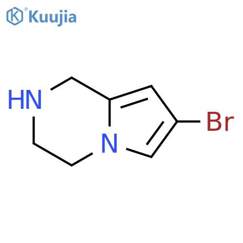 Pyrrolo[1,2-a]pyrazine, 7-bromo-1,2,3,4-tetrahydro- structure