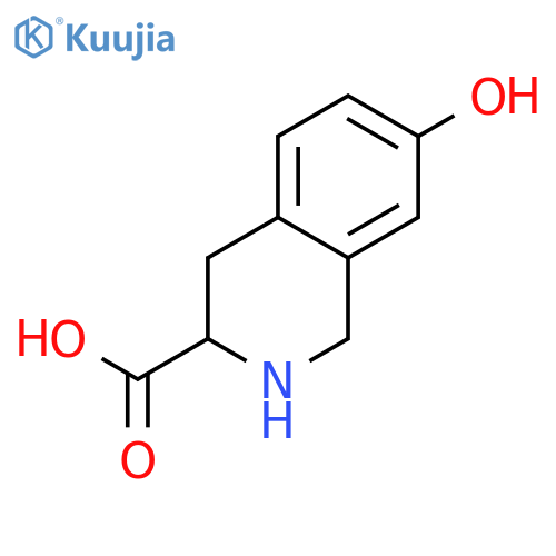 (3R)-7-hydroxy-1,2,3,4-tetrahydroisoquinoline-3-carboxylic acid structure