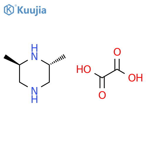 (2R,6R)-2,6-dimethylpiperazine; oxalic acid structure