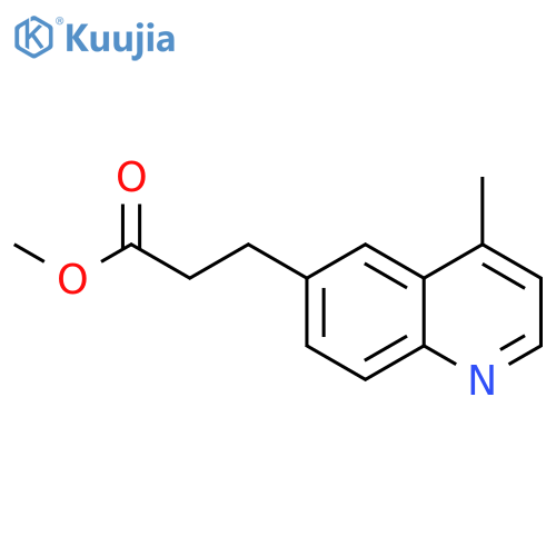 3-(4-Methyl-quinolin-6-yl)-propionic acid methyl ester structure