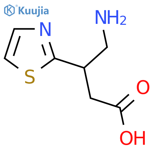 4-amino-3-(1,3-thiazol-2-yl)butanoic acid structure
