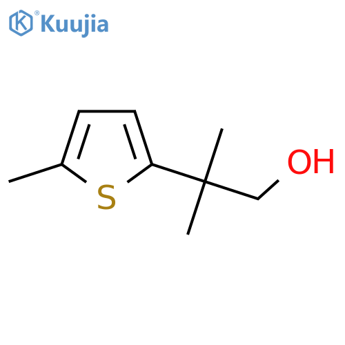 2-methyl-2-(5-methylthiophen-2-yl)propan-1-ol structure