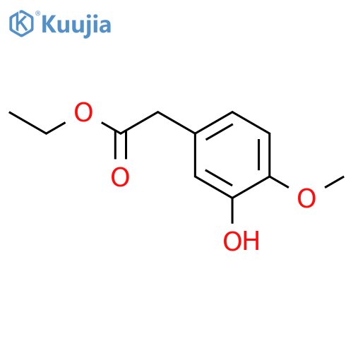 Benzeneacetic acid, 3-hydroxy-4-methoxy-, ethyl ester structure