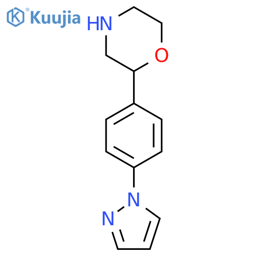 2-4-(1H-pyrazol-1-yl)phenylmorpholine structure