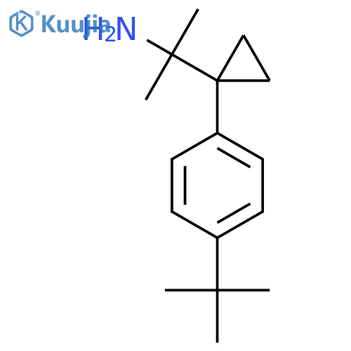 2-1-(4-tert-butylphenyl)cyclopropylpropan-2-amine structure