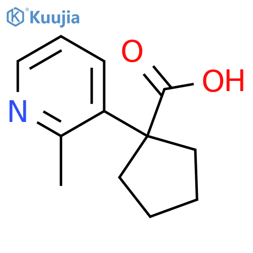 1-(2-methylpyridin-3-yl)cyclopentane-1-carboxylic acid structure