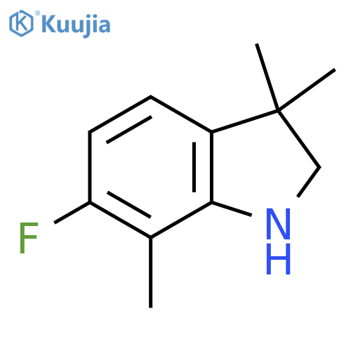 6-Fluoro-3,3,7-trimethyl-2,3-dihydro-1h-indole structure