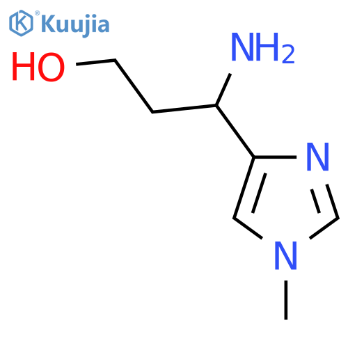 3-amino-3-(1-methyl-1H-imidazol-4-yl)propan-1-ol structure
