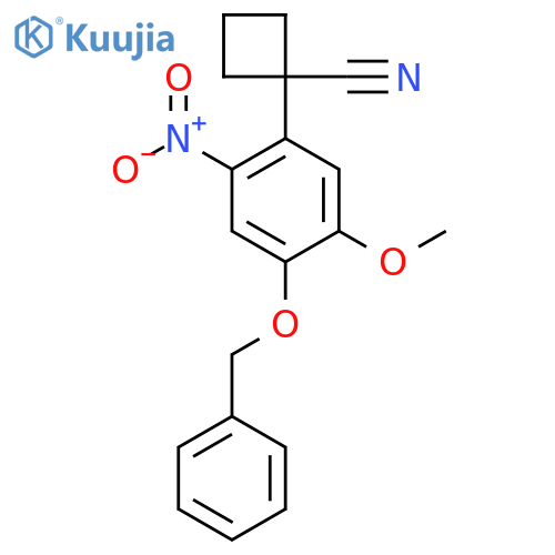 1-(4-(Benzyloxy)-5-methoxy-2-nitrophenyl)-cyclobutanecarbonitrile structure