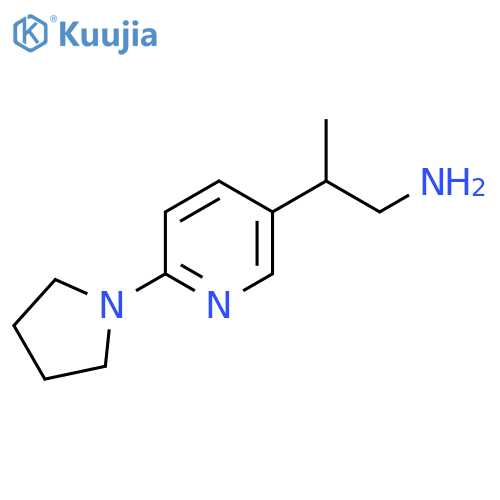 2-6-(pyrrolidin-1-yl)pyridin-3-ylpropan-1-amine structure