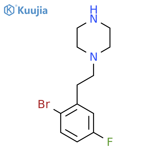 1-2-(2-bromo-5-fluorophenyl)ethylpiperazine structure
