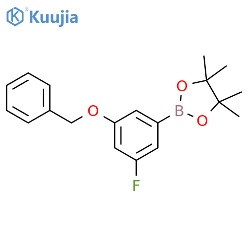 (3-(benzyloxy)-5-fluorophenyl)boronic acid, pinacol ester structure