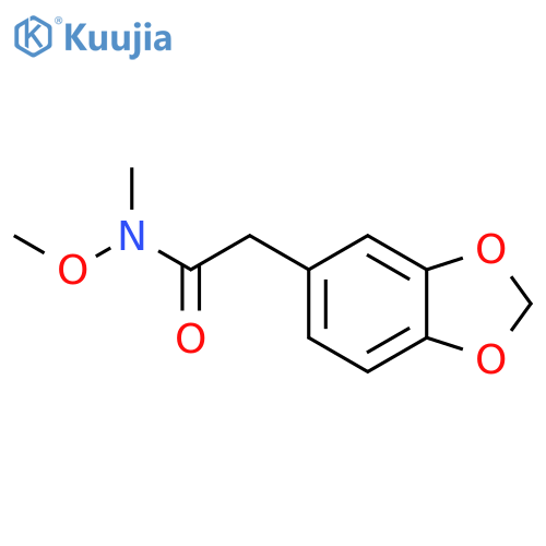 2-(benzo[d][1,3]dioxol-5-yl)-N-methoxy-N-methylacetamide structure