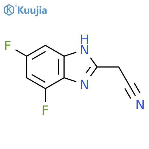 2-(Cyanomethyl)-5,7-difluorobenzimidazole structure