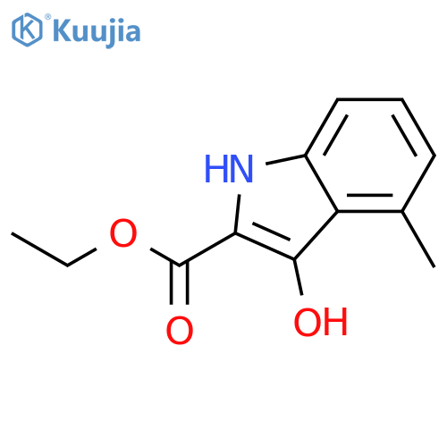 1H-Indole-2-carboxylic acid, 3-hydroxy-4-methyl-, ethyl ester structure