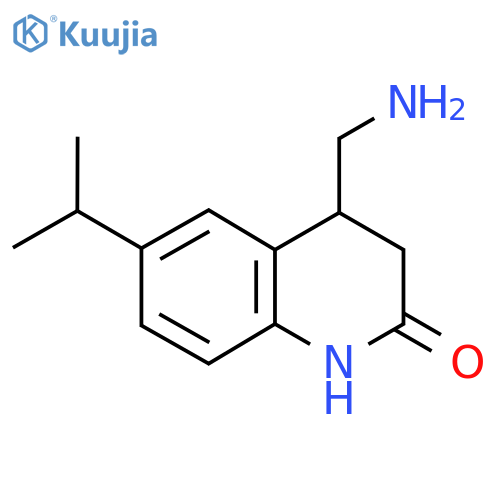 4-(Aminomethyl)-6-(propan-2-yl)-1,2,3,4-tetrahydroquinolin-2-one structure