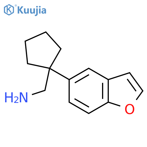 1-(1-benzofuran-5-yl)cyclopentylmethanamine structure