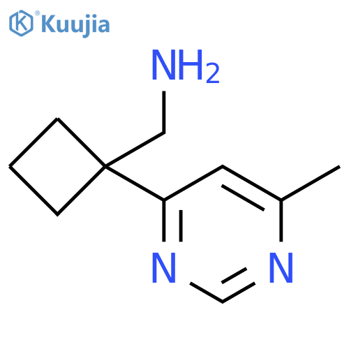 (1-(6-methylpyrimidin-4-yl)cyclobutyl)methanamine structure