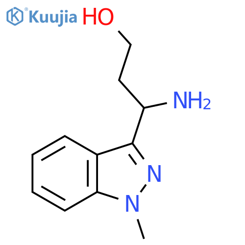 3-amino-3-(1-methyl-1H-indazol-3-yl)propan-1-ol structure