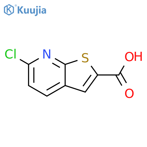 6-chlorothieno[2,3-b]pyridine-2-carboxylic acid structure