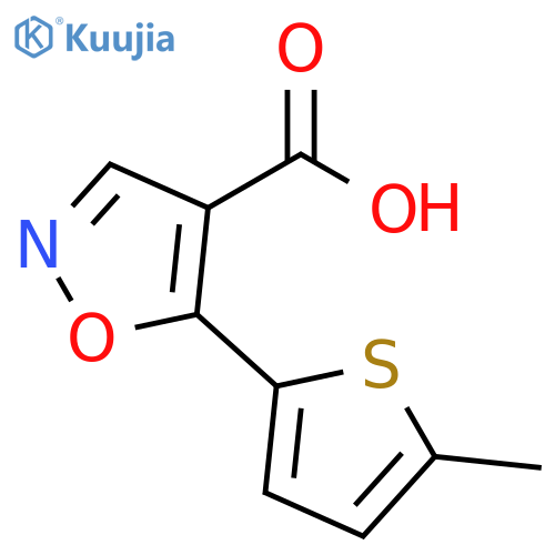 5-(5-methylthiophen-2-yl)-1,2-oxazole-4-carboxylic acid structure