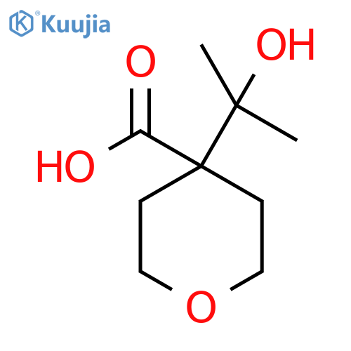 4-(2-Hydroxypropan-2-yl)oxane-4-carboxylic acid structure