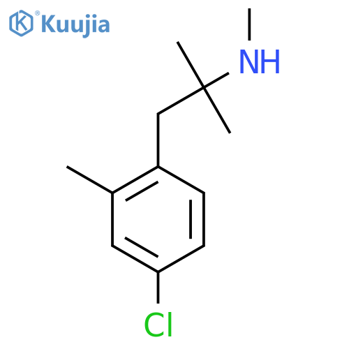 1-(4-chloro-2-methylphenyl)-2-methylpropan-2-yl(methyl)amine structure