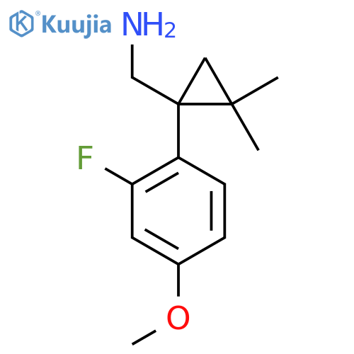 1-(2-fluoro-4-methoxyphenyl)-2,2-dimethylcyclopropylmethanamine structure