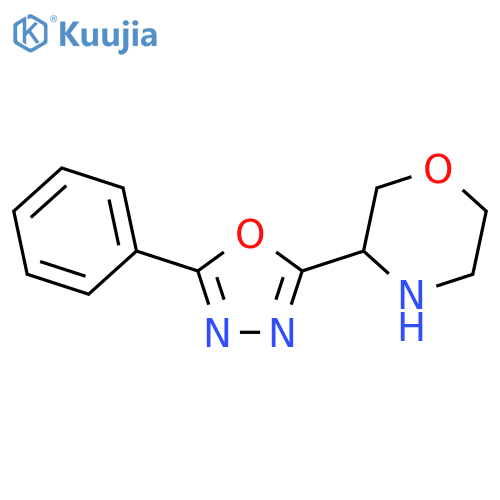 3-(5-phenyl-1,3,4-oxadiazol-2-yl)morpholine structure