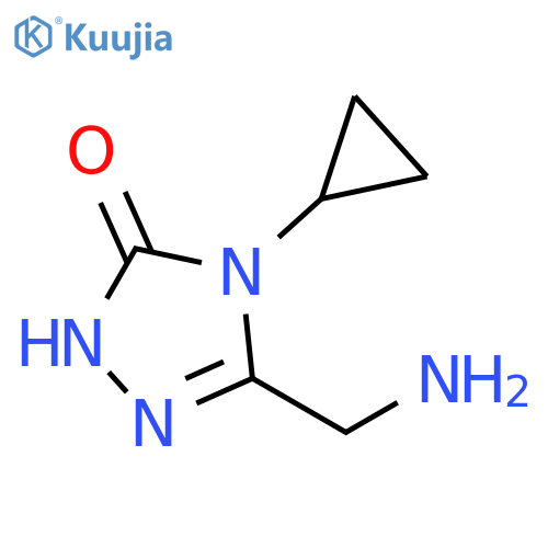 3-(aminomethyl)-4-cyclopropyl-4,5-dihydro-1H-1,2,4-triazol-5-one structure