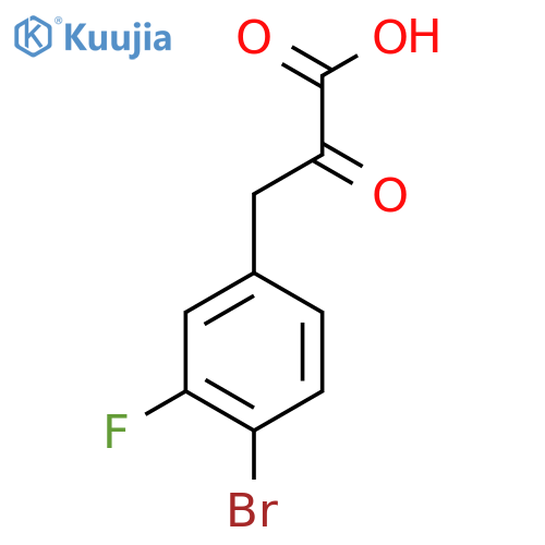3-(4-bromo-3-fluorophenyl)-2-oxopropanoic acid structure